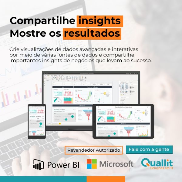 Microsoft Power BI - Compartilhe insights. Mostre os resultados.